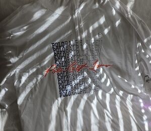 Polo by Ralph Lauren White Long Sleeve Hoodie with Blue and Red Logo